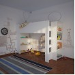 Cubby House Bunk Bed With Open Shelves